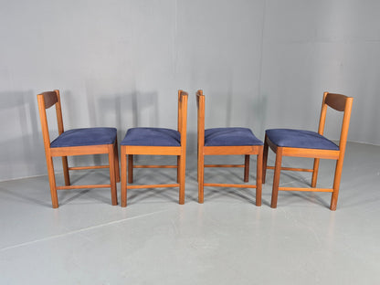 4 Mid Century Dining Chairs Teak Frame McIntosh 1970s Retro EB12161