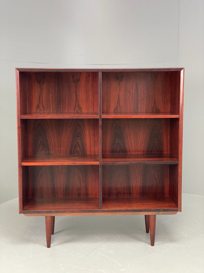 Vintage 1960s Danish Bookcase By Brouer Darkwood Mid Century Shelving EB12064