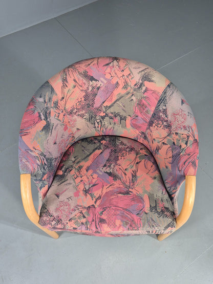 Vintage 1980s Stouby Colourful Tub Chair Danish Design Quality Retro EB12135