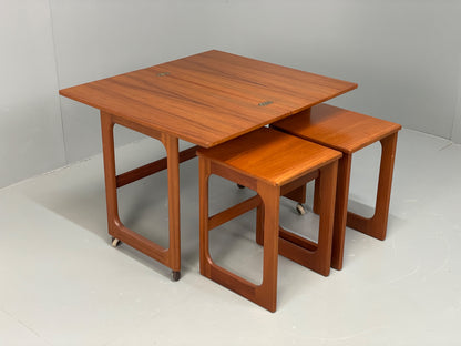 Vintage Teak Flip Table McIntosh Nesting Tables Mid Century 1960s EB12948