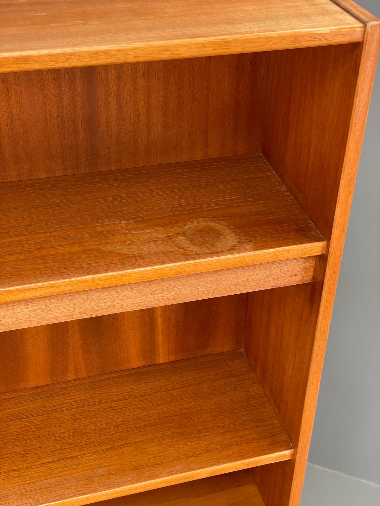 Vintage Teak Wall Unit Jentique 1970s Retro Shelving Glazed EB11972