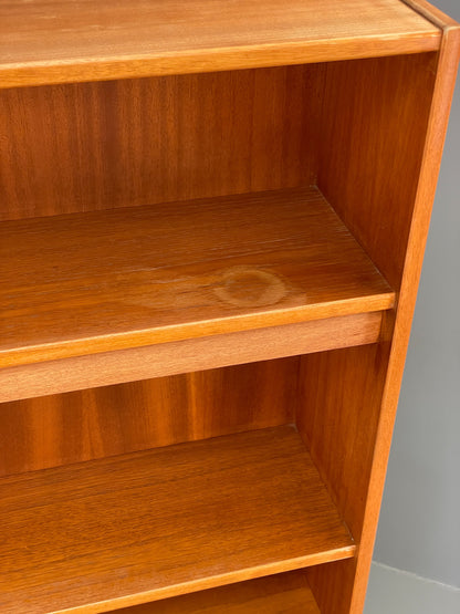 Vintage Teak Wall Unit Jentique 1970s Retro Shelving Glazed EB11972