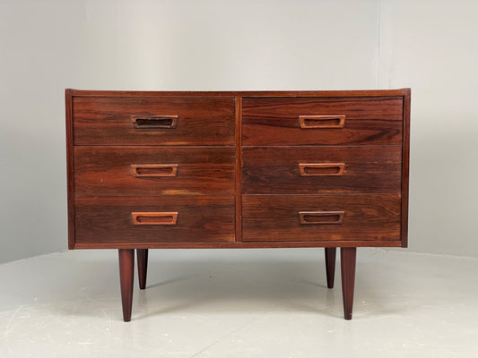 Vintage Chest Of Drawers 1960s Danish Mid Century Darkwood EB12360