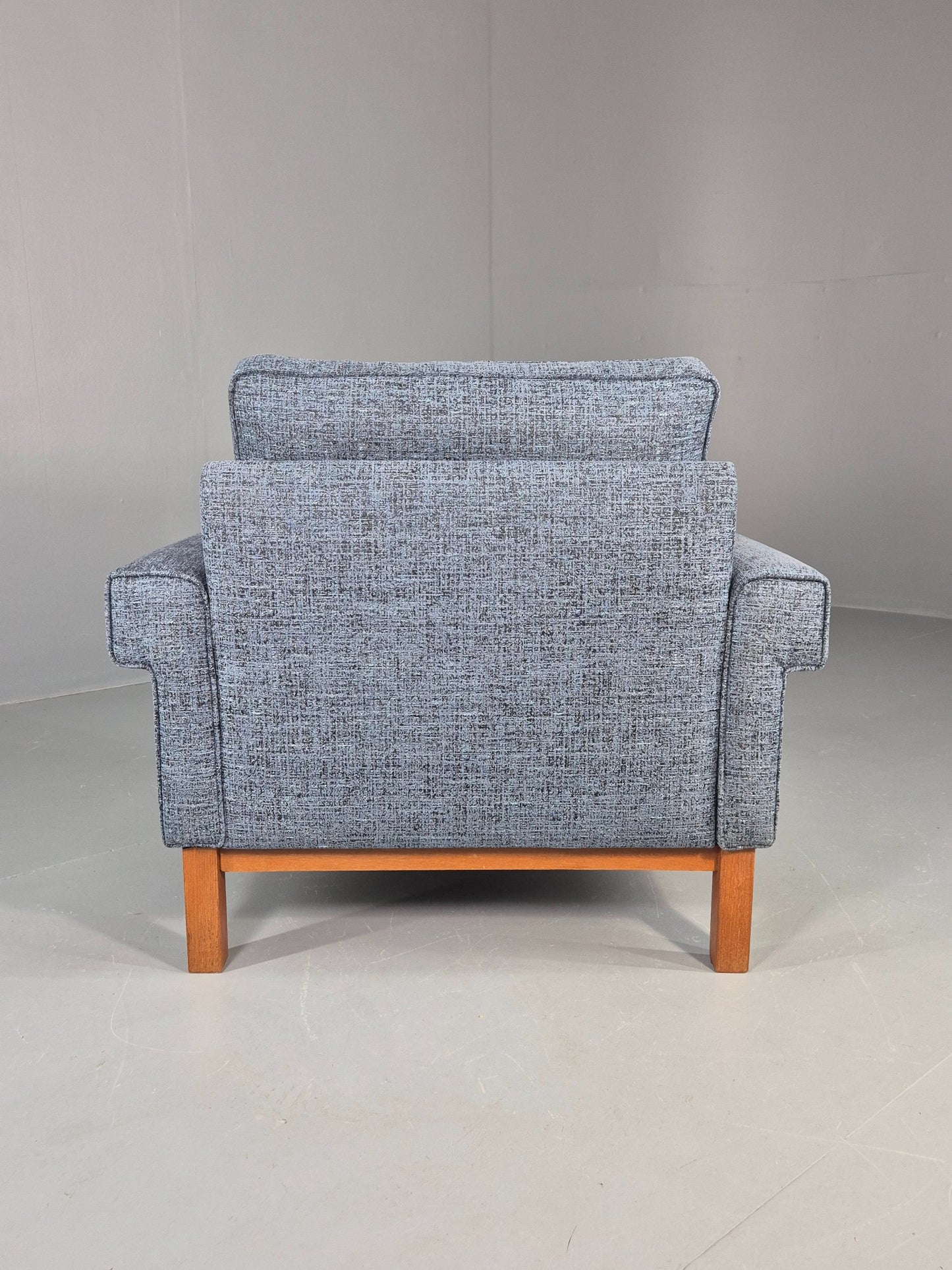 Vintage Mid Century Armchair 1960s Swedish Teak New Upholstery Retro EB11136