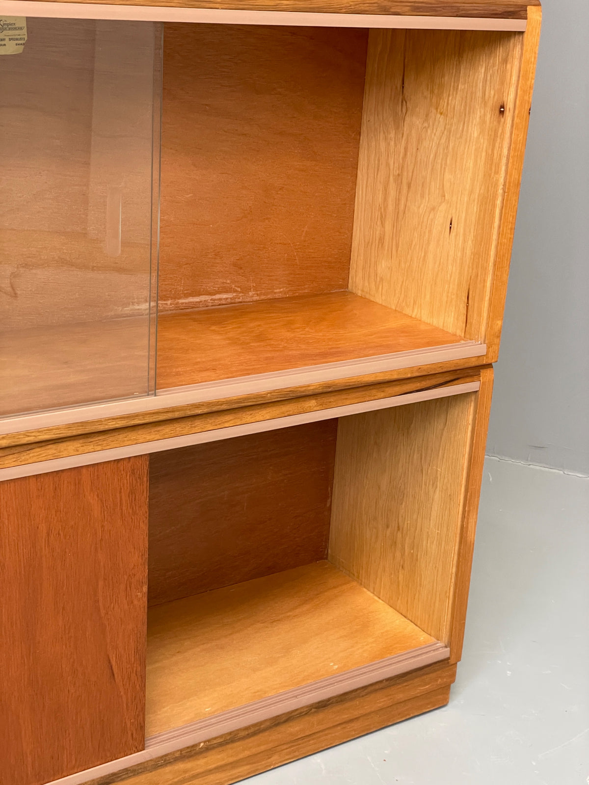 Vintage Simplex Cabinet Bookcase Stacking Modular Retro Mid Century EB13147