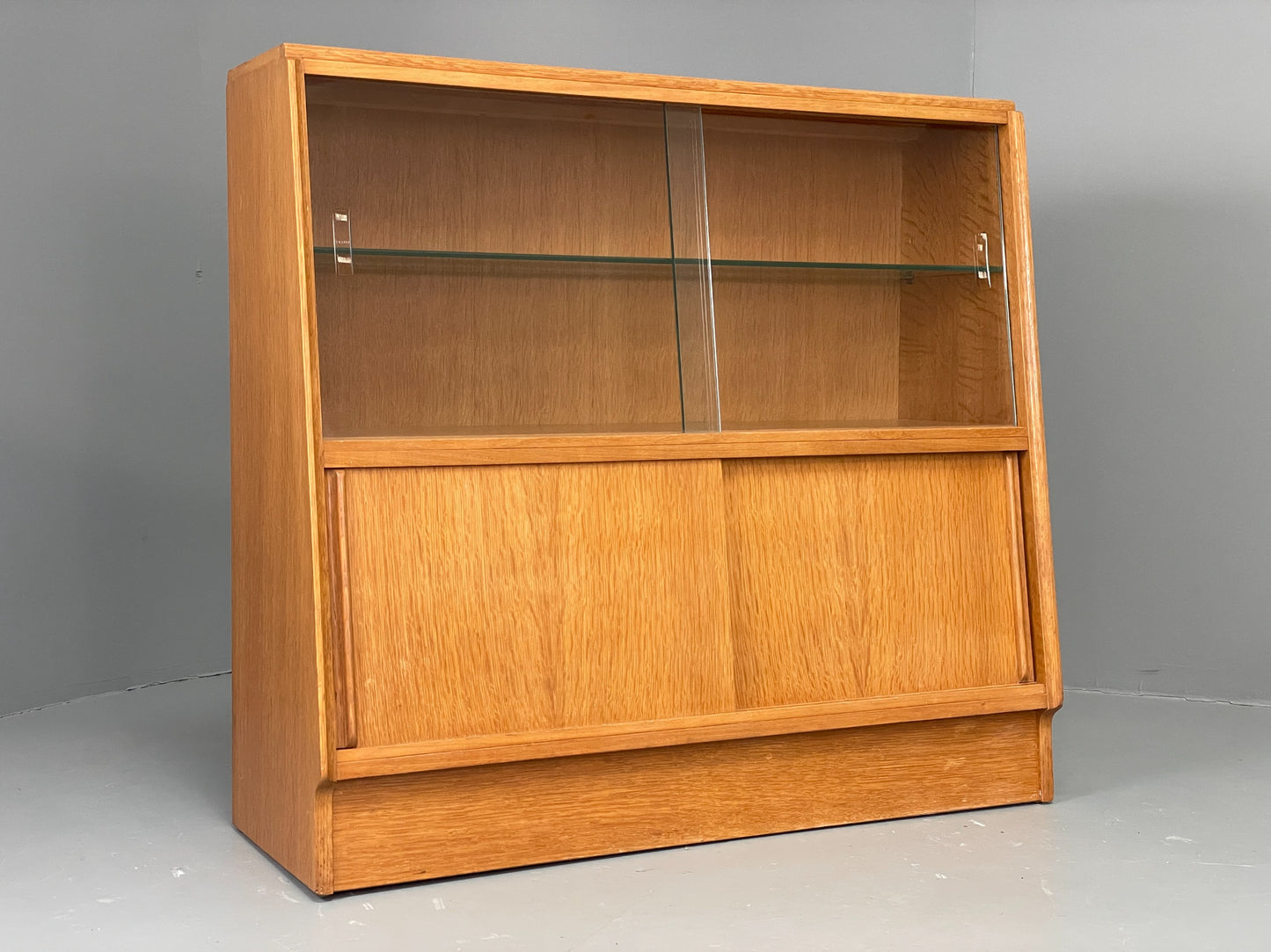 Vintage G Plan Bookcase Oak 1960s Mid Century Glazed Retro Shelving EB12822