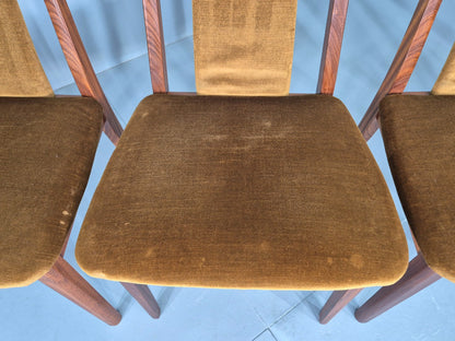 6 Vintage G Plan Dining Chairs Teak Frames 1980s Retro Mid Century EB12832
