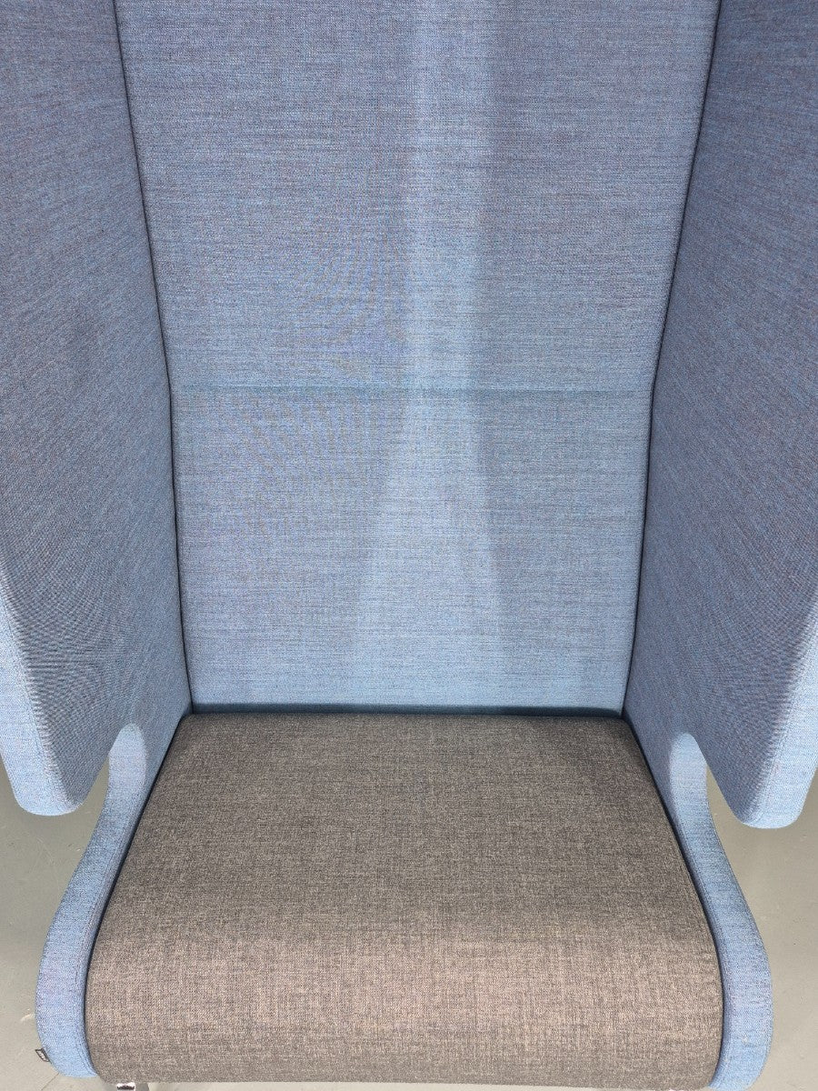 Vintage Materia Point Chair Swedish Blue and Grey Modern Design EB12870