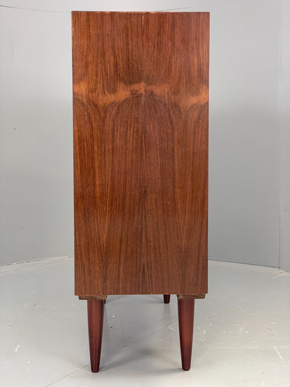 Vintage 1970s Danish Bookcase Darkwood Retro Adjustable Shelving EB12338