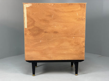 Vintage Chest Of Drawers By Limelight 1960s Oak Veneer Black Mid Century EB13119