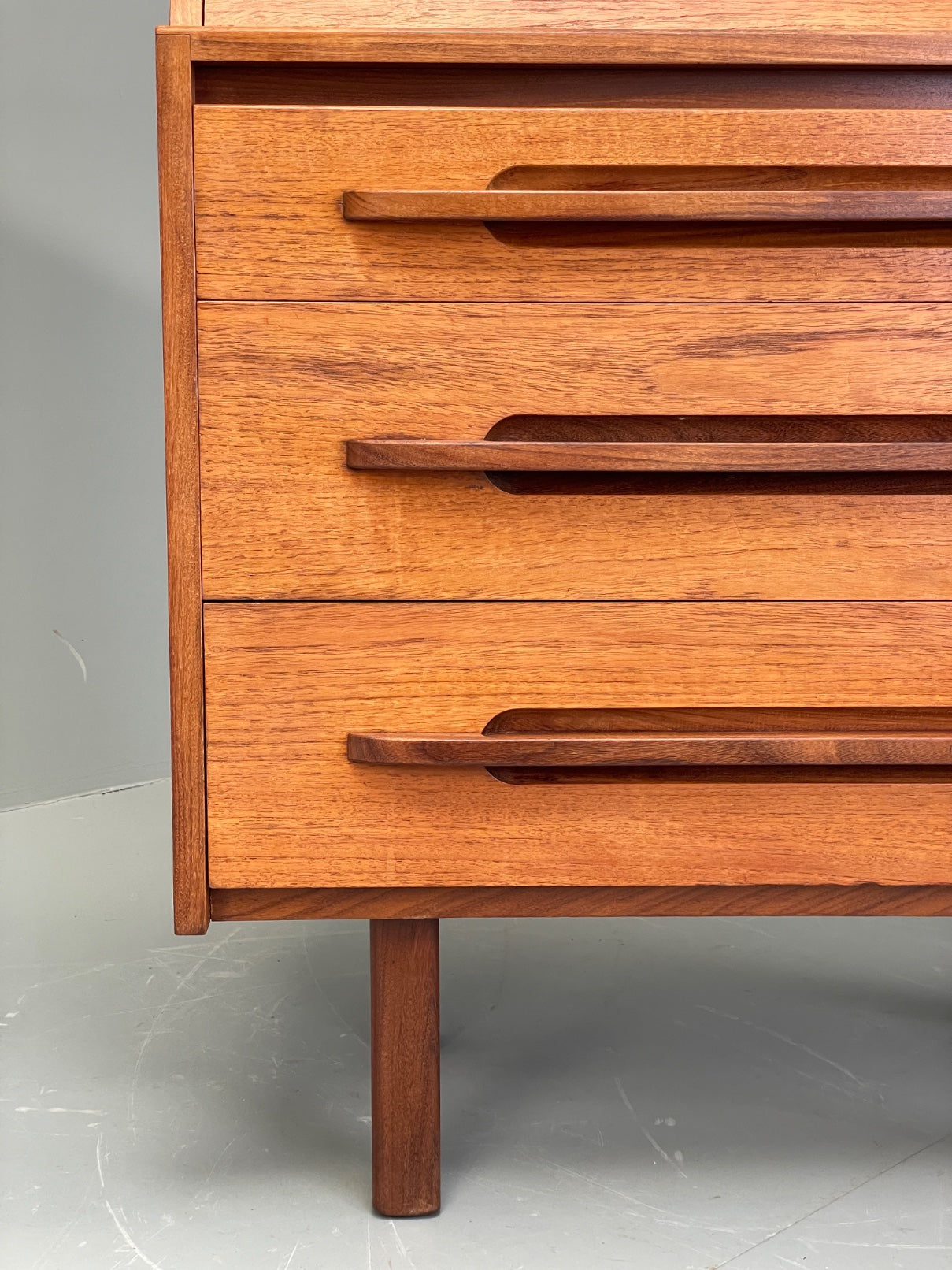 Vintage 1960s Teak Bureau Mid Century Drawers Writing Desk Retro Danish EB12219
