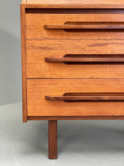Vintage 1960s Teak Bureau Mid Century Drawers Writing Desk Retro Danish EB12219