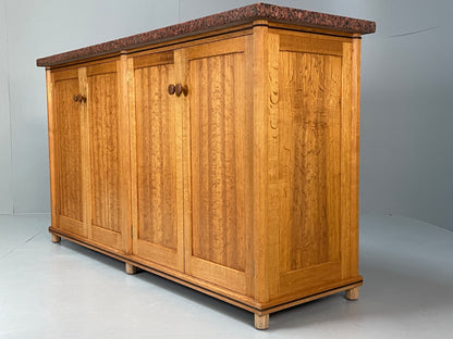 Modern Oak Granite Sideboard Solid Bespoke With Shelving Inlay EB13118
