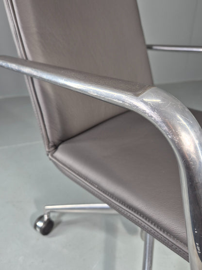 Modern Design Brunner Finasoft Conference Chair Grey Leather EB12997