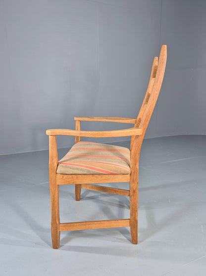 Vintage Henning Kjaernulf Elbow chair 1970s Oak Danish Retro Brutalist  Eb12533