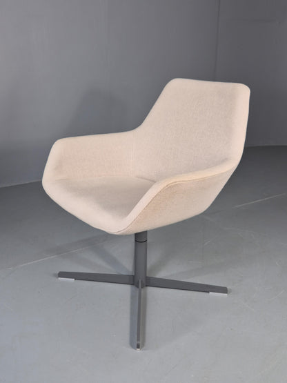 Vintage Swivel Tub Chair Hitch Mylius Modern Design Retro Cream EB12850