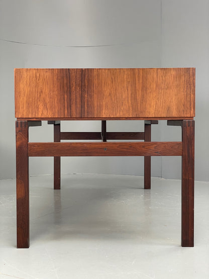 Vintage 1960s Rosewood Desk Arne Wahl Iverson Mid Century Danish Drawer EB12284