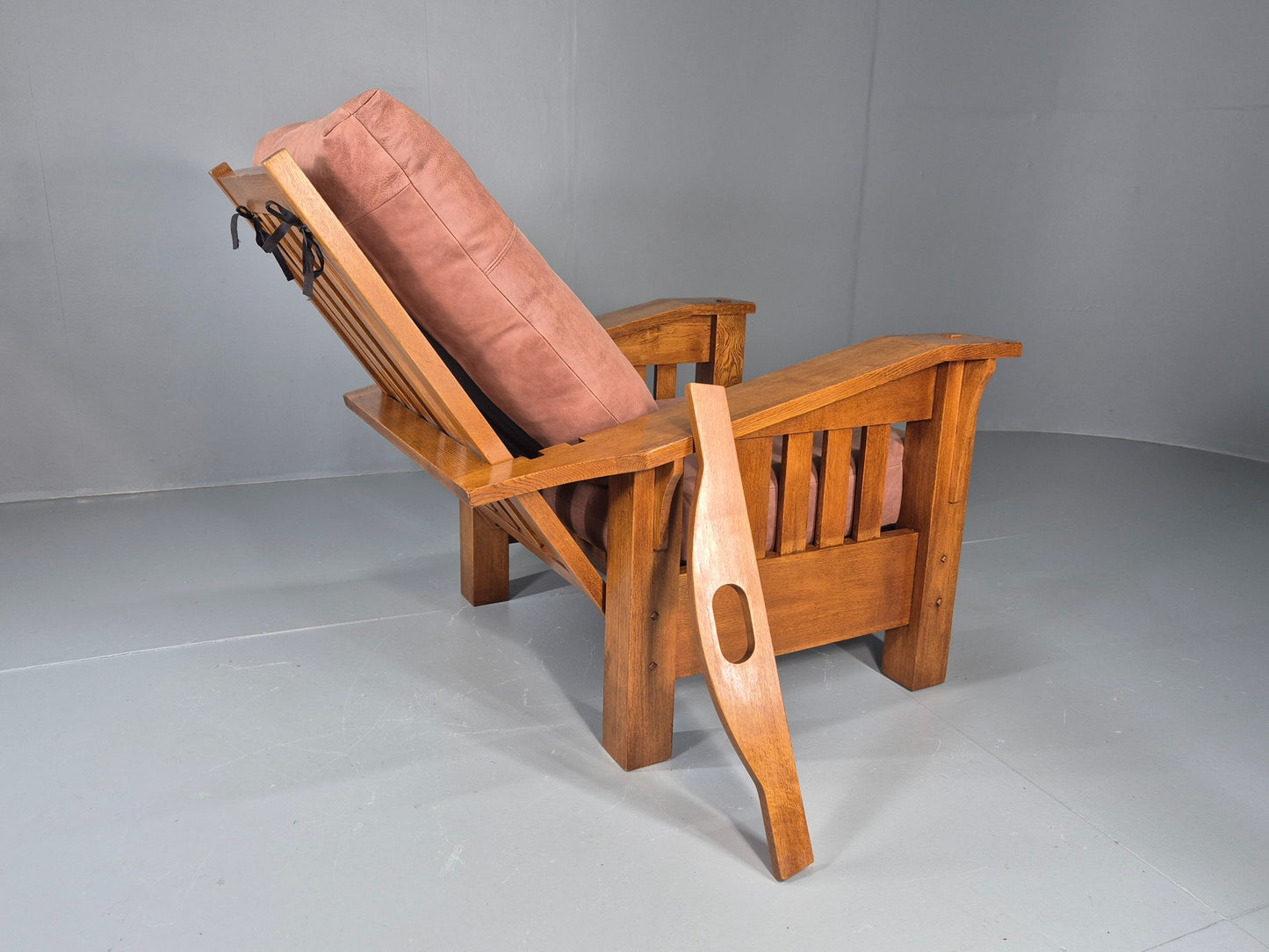 Vintage Stickley  Mission Chair Leather Upholstery Arts and Crafts Oak EB12483