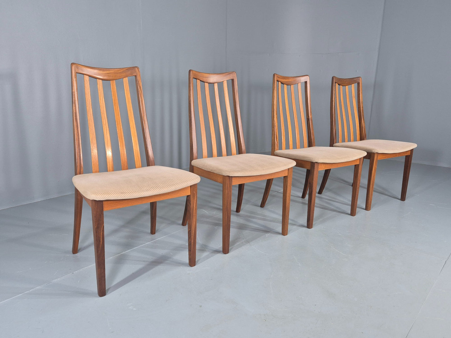 4  Vintage G Plan Dining Chairs Fresco Range Teak 1970s Retro MCM EB12461