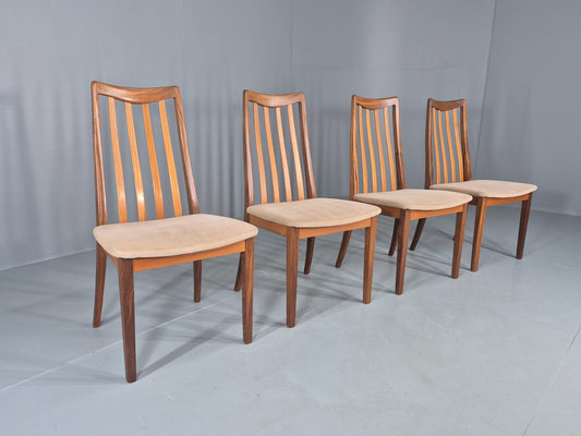 4  Vintage G Plan Dining Chairs Fresco Range Teak 1970s Retro MCM EB12461