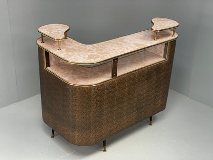 Vintage 1960s Cocktail Bar Retro Mid Century Drinks Cabinet Space Age EB12293