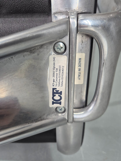 Vintage ICF Eames Style Office Chair Leather and Aluminium EB12241