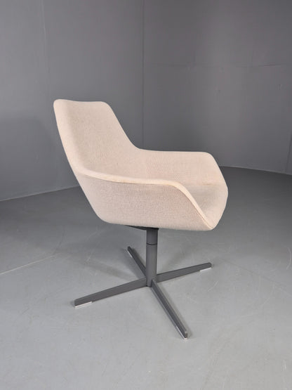 Vintage Swivel Tub Chair Hitch Mylius Modern Design Retro Cream EB12851