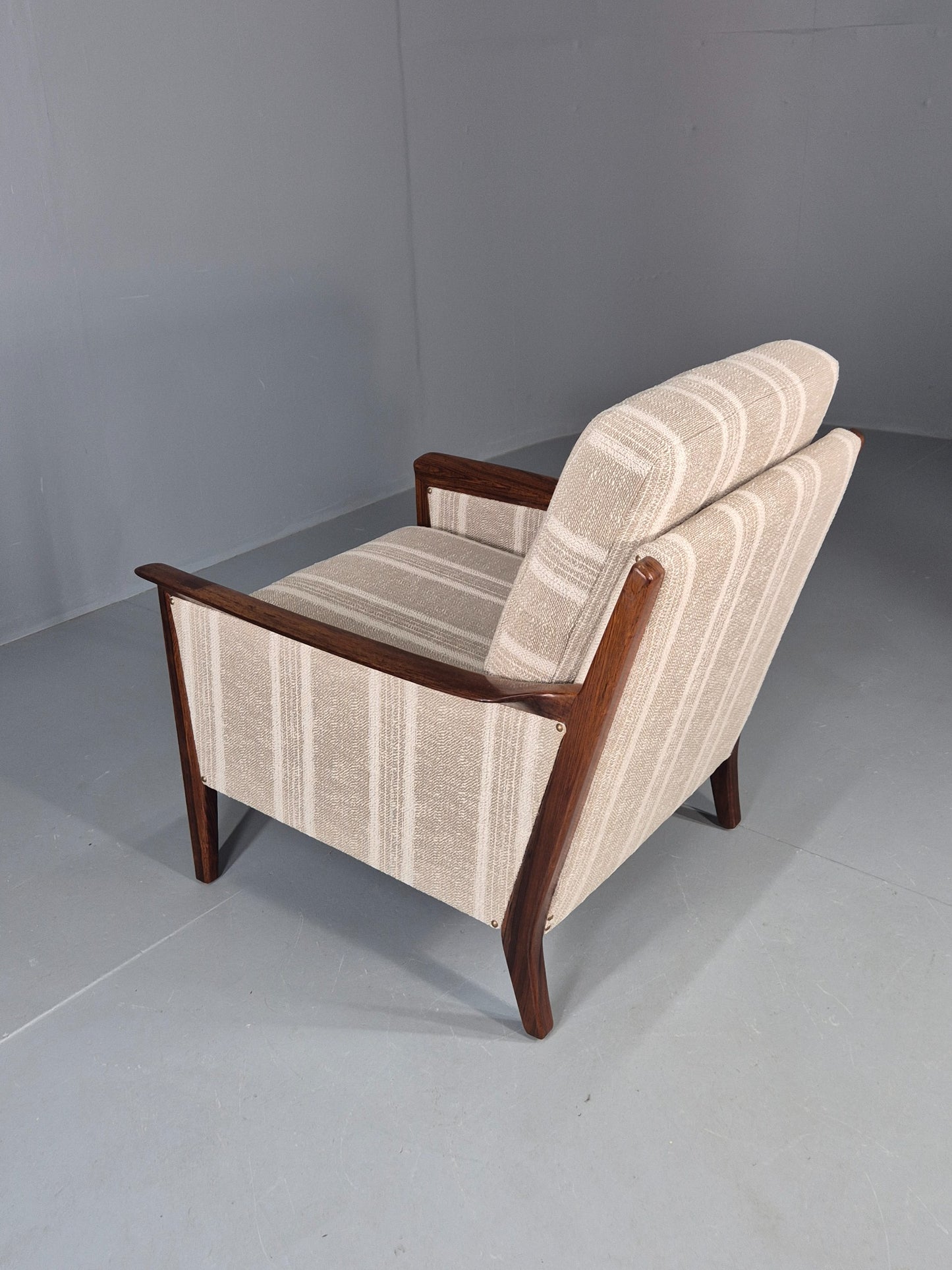 Vintage Mid Century Lounge Chair New Upholstery Swedish 1960s Design EB11137