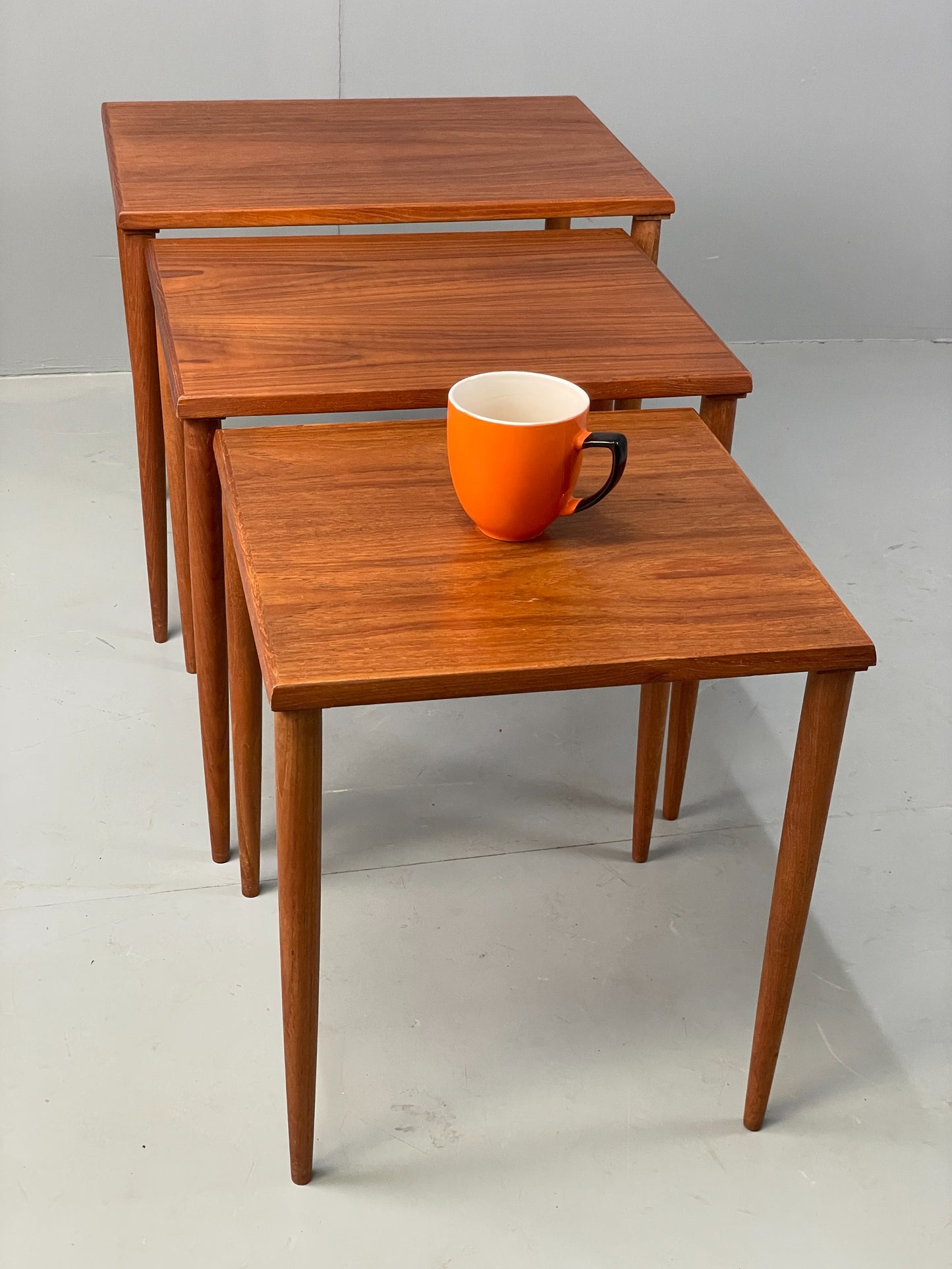 Vintage Teak Nesting Tables 1960s Mid Century By Stewart Griffiths Retro EB12501