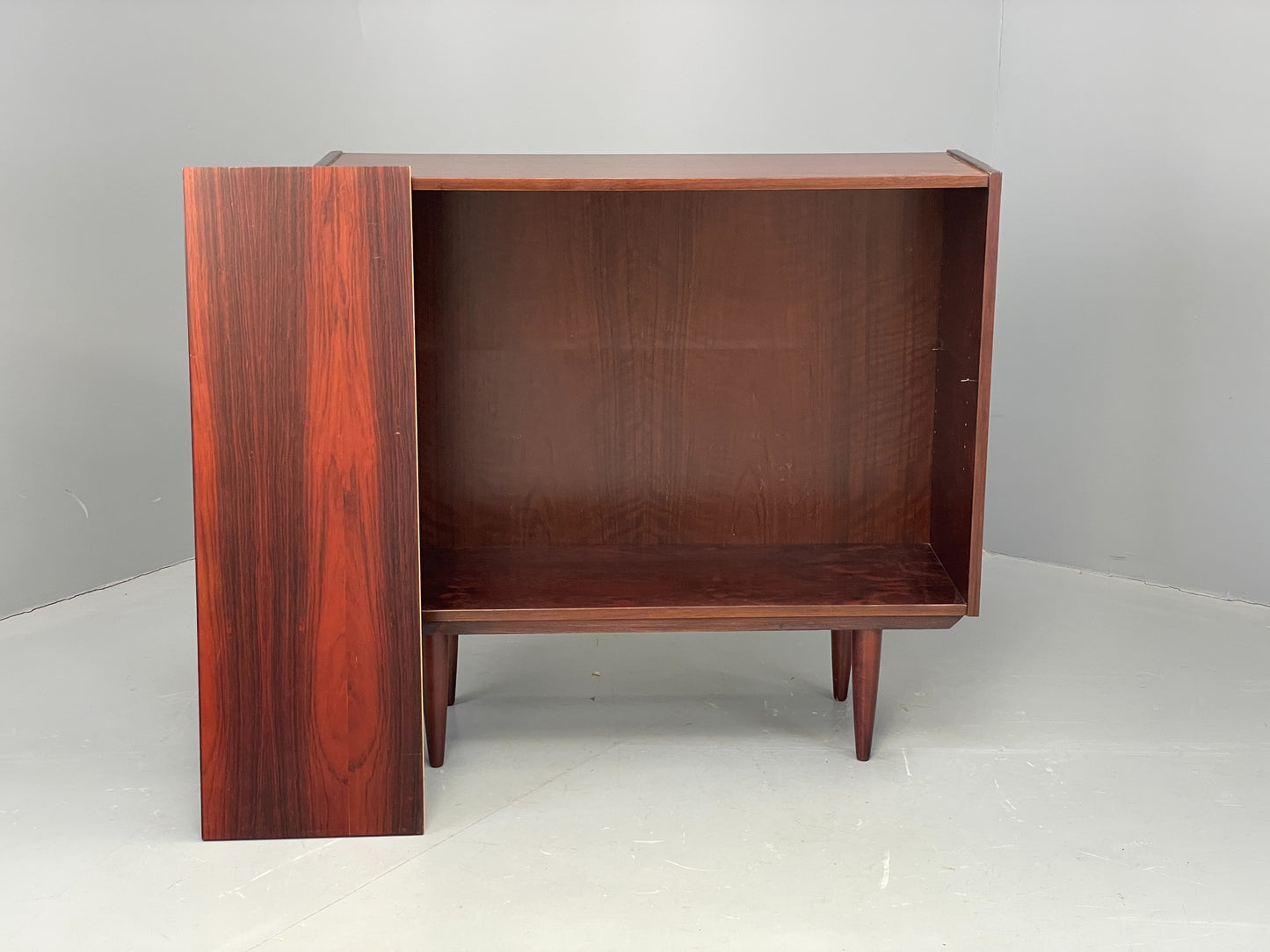 Vintage 1970s Danish Bookcase Darkwood Retro Adjustable Shelving EB12338