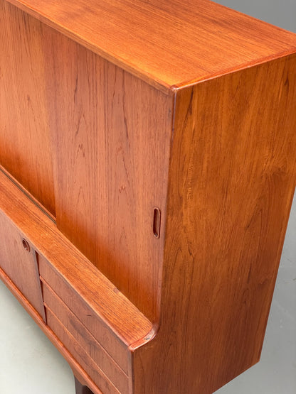 Vintage Danish Teak Highboard 1960s Mid Century Drawers Shelving Retro EB12347