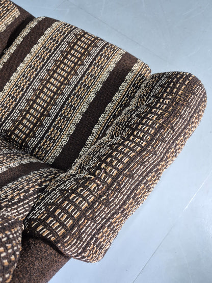 Vintage Egg Chair 1980s Retro Original Cloth Modern Design Brown Cream EB13066