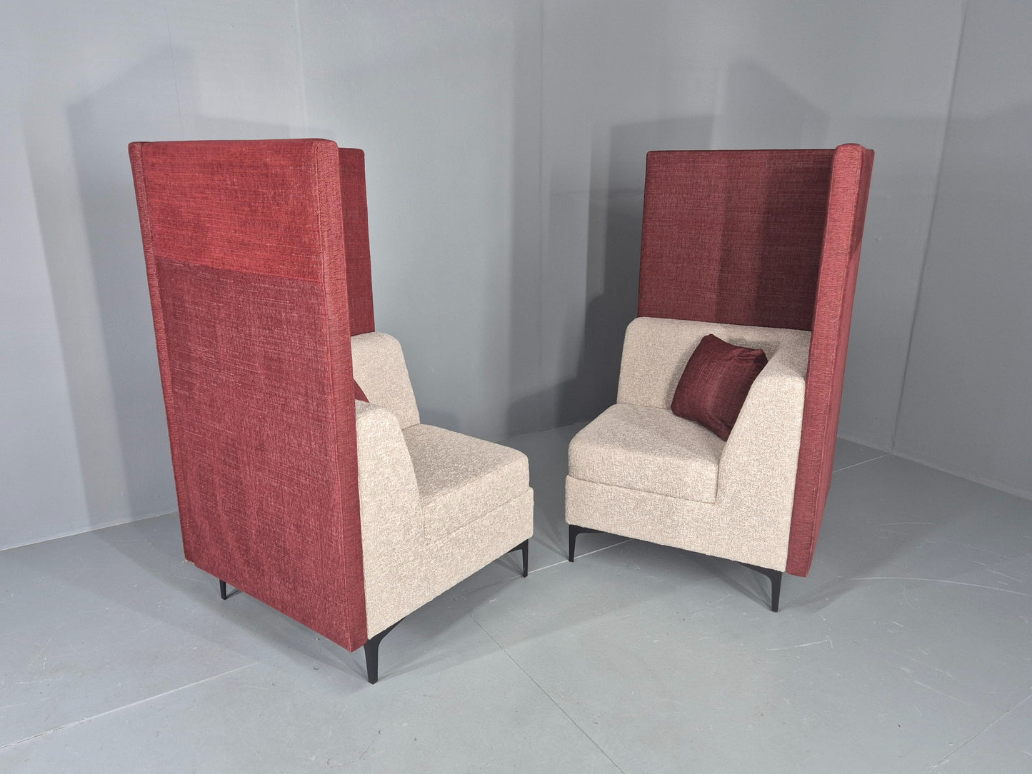 Vintage Moventi Booth sofa Red and Cream Quality Modern Design EB12576