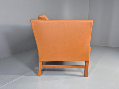 Vintage 3 Seater Sofa Danish Mid Century Skippers Tan Leather Retro  EB10530