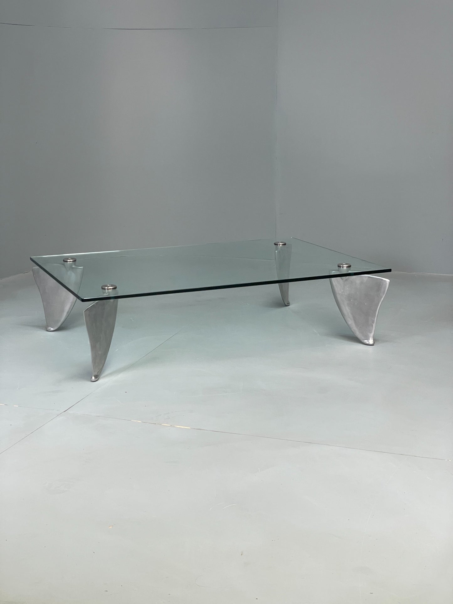 Vintage Coffee Table Designer Matthew Hilton Post Modern Aluminium Legs EB12520