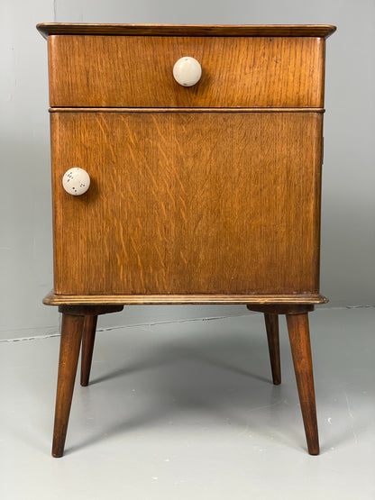 Vintage Bedside Cabinets Pair By Remploy 1950s Mid Century Retro EB12618