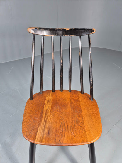 Vintage Ilmari Tapiovaara Fanett Chair Beech and Teak Retro MCM 1950s EB11602