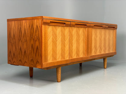 Vintage G-Plan Teak Sideboard 1970s Herringbone Pattern Shelving Retro EB12084