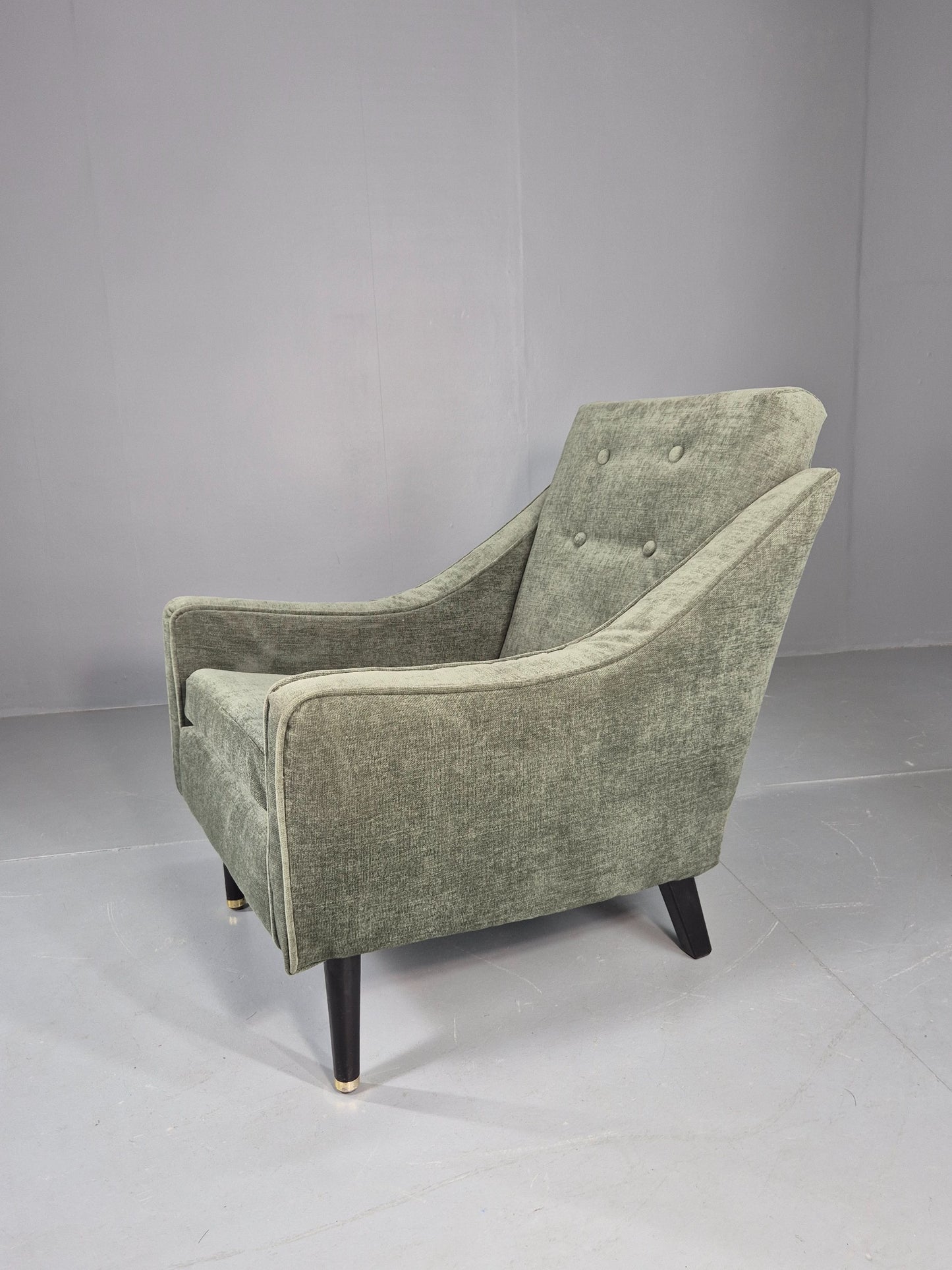 Vintage 1960s Mid Century Lounge Chair New Upholstery Retro Quality EB7919