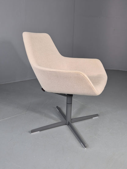 Vintage Swivel Tub Chair Hitch Mylius Modern Design Retro Cream EB12850