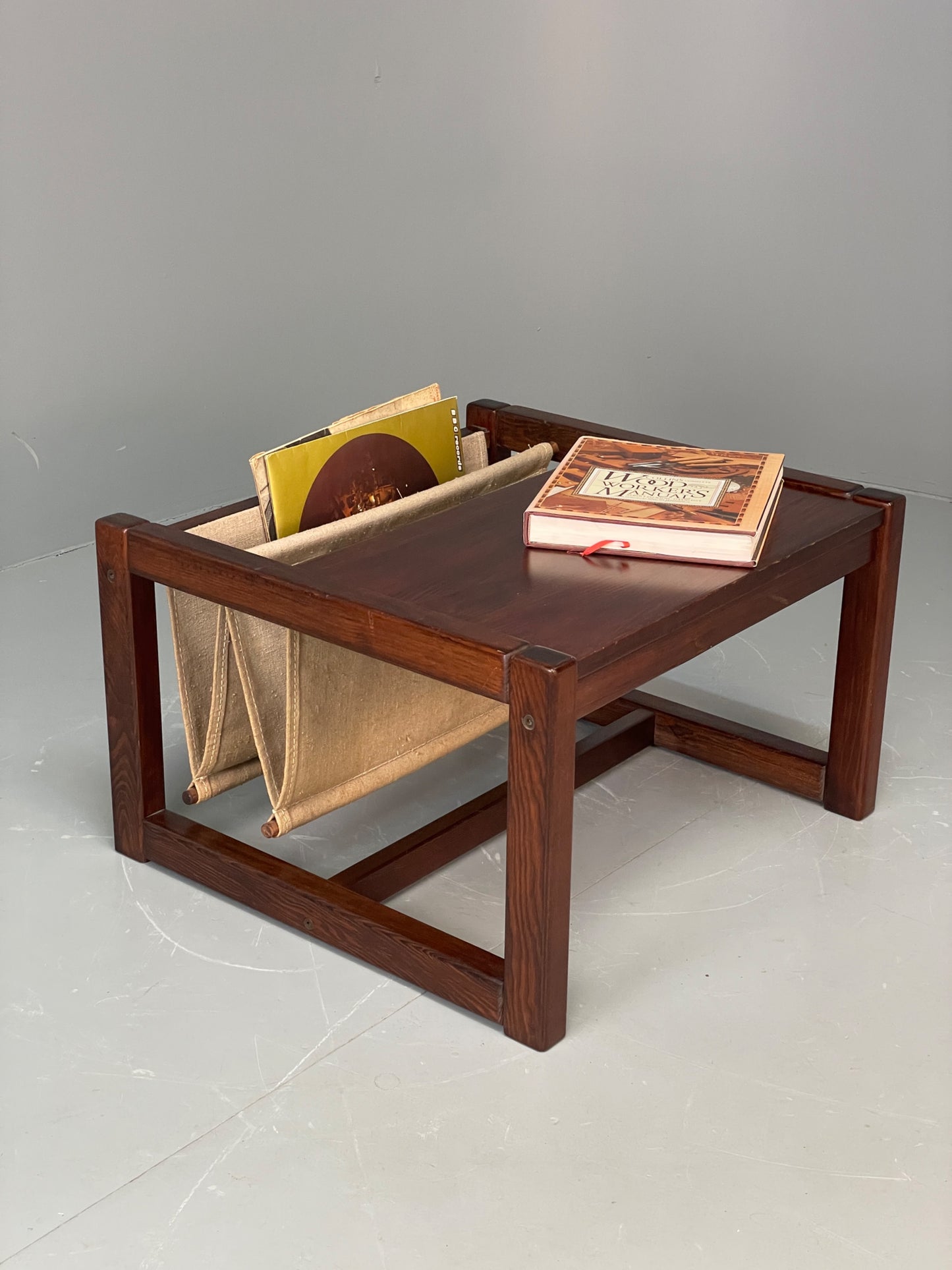 Vintage Ikea Safari Coffee Table By Karin Mobring 1970s Pine Linen EB12218