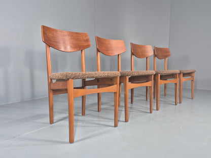 Vintage Dining Chairs Mid Century Teak and Beech 1960s Retro EB11955