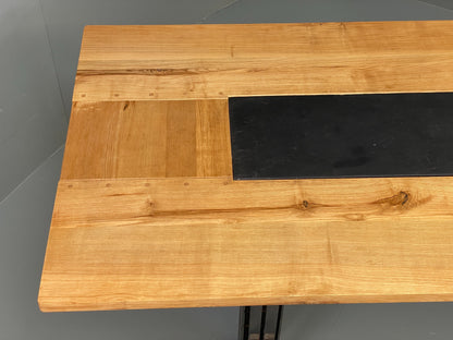 Handmade Dining Table Ash & Steel Frame Designed Tim Germain Slate EB12621