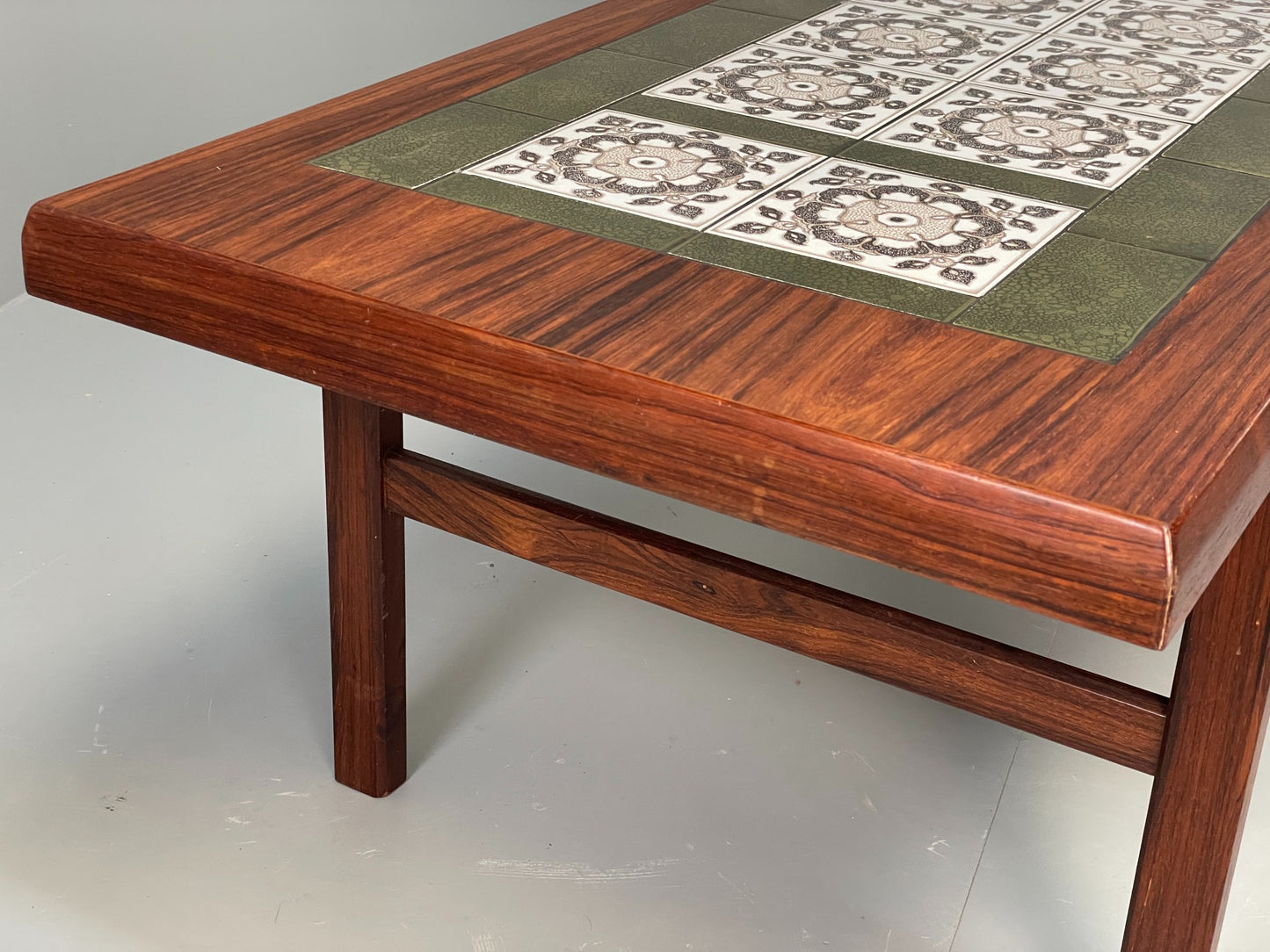 Vintage Rosewood Coffee Table 1960s Tile Topped By Arrebo Mid Century EB10871