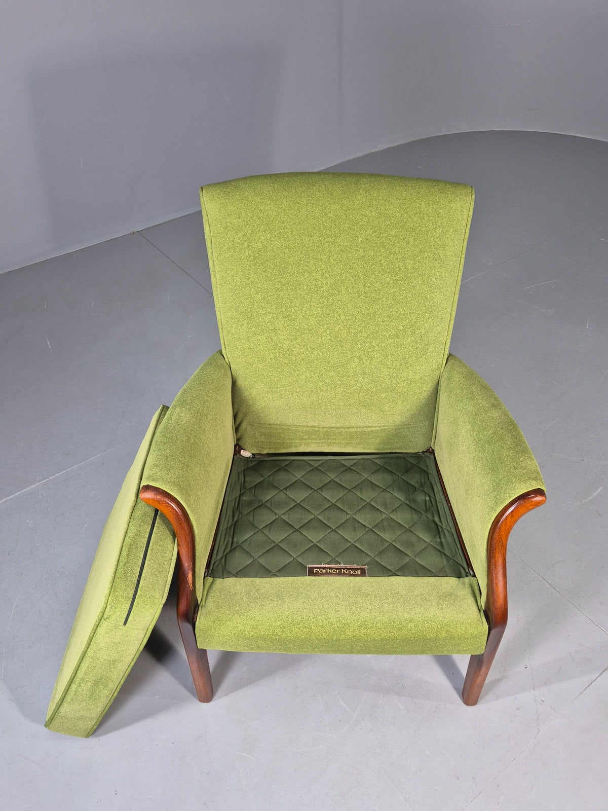 Vintage Parker Knoll PK749 Chair Recent Green Wool Makeover 1960s Retro EB12989