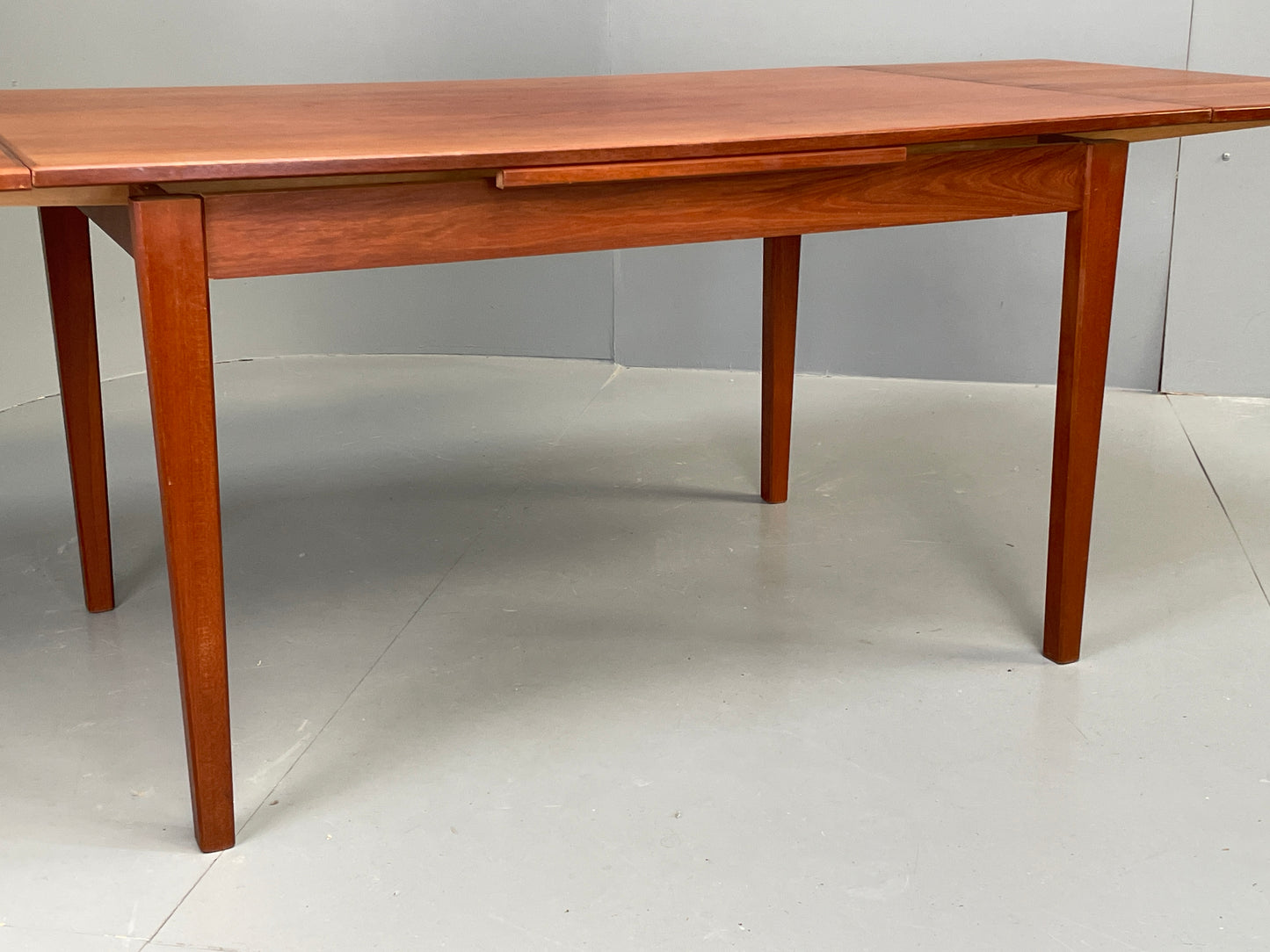 Vintage Teak Dining Table 1960s Danish Extending Draw Leaf EB12340