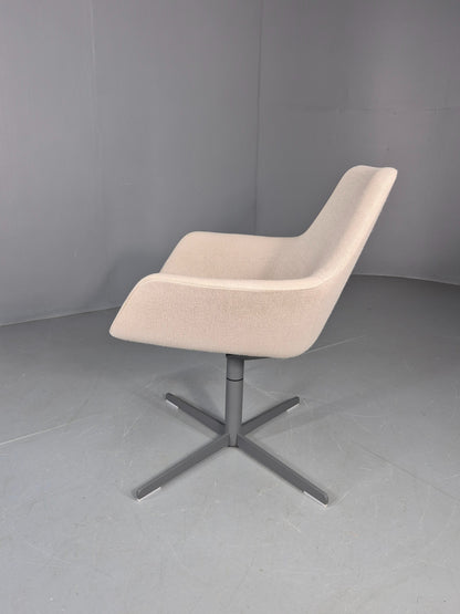 Vintage Swivel Tub Chair Hitch Mylius Modern Design Retro Cream EB12846