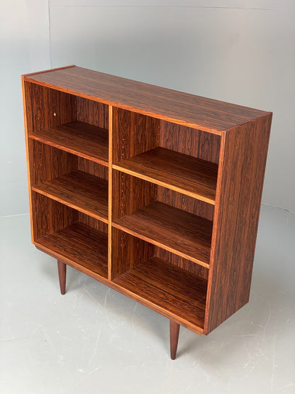 Vintage Danish 1970s Bookcase Mid Century Shelving Retro Darkwood EB12068