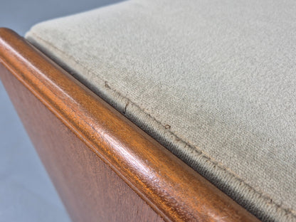 Vintage Teak Footstool 1980s Design Retro  EB12007