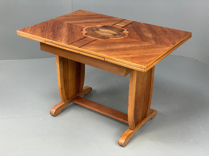 Art Deco Dining Table By Davant 1950s Walnut Extending Vintage Retro EB12216